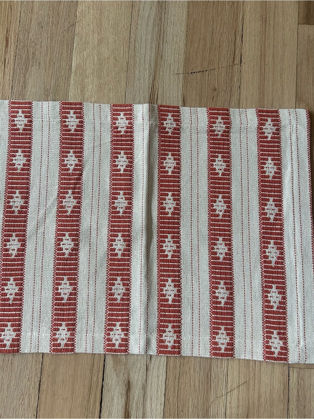 Crate&Barrel Spice and Cream Woven Placemat